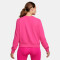 NIKE Dri-FIT One Crew-Neck French Terry Sweatshirt Damen 615 - fireberry/white M