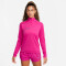 NIKE Dri-FIT Swoosh 1/4-Zip Laufshirt Damen 615 - fireberry/purple ink S