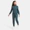 NIKECourt Dri-FIT Heritage Fleece Tennisshirt Damen 328 - deep jungle/deep jungle S