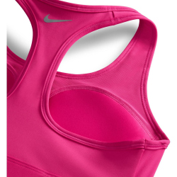 NIKE Swoosh Medium Support Padded Graphic Sport-BH Damen 615 - fireberry/red stardust/purple ink S