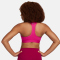 NIKE Swoosh Medium Support Padded Graphic Sport-BH Damen 615 - fireberry/red stardust/purple ink S