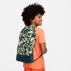 NIKE Brasilia Turnbeutel (18L) 328 - deep jungle/lt lemon...