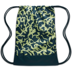 NIKE Brasilia Turnbeutel (18L) 328 - deep jungle/lt lemon twist/white