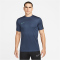 NIKE Dri-FIT Academy kurzarm Fu&szlig;ball Trainingsshirt Herren 410 - midnight navy/black/hyper turq L