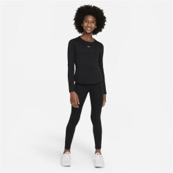 NIKE Therma-FIT One Langarmshirt Mädchen 010 - black/white S (128-137 cm)
