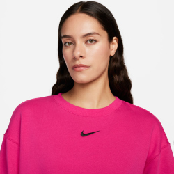 NIKE Sportswear Phoenix Fleece Oversized Sweatshirt Damen 615 - fireberry/black S