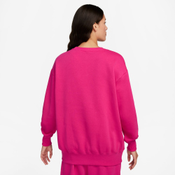 NIKE Sportswear Phoenix Fleece Oversized Sweatshirt Damen 615 - fireberry/black S