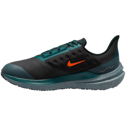NIKE Air Winflo 9 Shield Fleece Laufschuhe gef&uuml;ttert Herren 002 - black/safety orange-geode teal 41