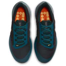 NIKE Air Winflo 9 Shield Fleece Laufschuhe gef&uuml;ttert Herren 002 - black/safety orange-geode teal 41