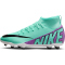 NIKE Jr. Mercurial Superfly 9 Club FG/MG Fu&szlig;ballschuhe Kinder 300 - hyper turq/fuchsia dream-black-white 32