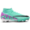 NIKE Zoom Mercurial Superfly 9 Academy FG/MG Fußballschuhe 300 - hyper turq/fuchsia dream-black-white 40