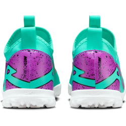 NIKE Jr. Air Zoom Mercurial Vapor 15 Academy TF Turf Multinocken-Fu&szlig;ballschuhe Kinder 300 - hyper turq/fuchsia dream-black-white 38