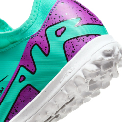 NIKE Jr. Air Zoom Mercurial Vapor 15 Academy TF Turf Multinocken-Fu&szlig;ballschuhe Kinder 300 - hyper turq/fuchsia dream-black-white 38