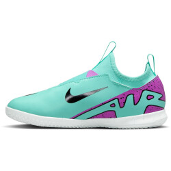 NIKE Jr. Air Zoom Mercurial Vapor 15 Academy IC Hallen-Fußballschuhe Kinder 300 - hyper turq/fuchsia dream-black-white 27