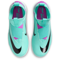 NIKE Jr. Air Zoom Mercurial Vapor 15 Academy IC Hallen-Fußballschuhe Kinder 300 - hyper turq/fuchsia dream-black-white 27