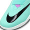 NIKE Jr. Air Zoom Mercurial Vapor 15 Academy IC Hallen-Fußballschuhe Kinder 300 - hyper turq/fuchsia dream-black-white 27