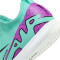 NIKE Jr. Air Zoom Mercurial Vapor 15 Academy IC Hallen-Fußballschuhe Kinder 300 - hyper turq/fuchsia dream-black-white 27