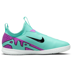 NIKE Jr. Zoom Mercurial Vapor 15 Academy IC Hallen-Fußballschuhe Kinder 300 - hyper turq/fuchsia dream-black-white 33.5