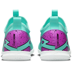 NIKE Jr. Zoom Mercurial Vapor 15 Academy IC Hallen-Fußballschuhe Kinder 300 - hyper turq/fuchsia dream-black-white 33.5