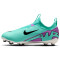 NIKE Jr. Zoom Mercurial Vapor 15 Academy MG Multi-Ground Fußballschuhe Kinder 300 - hyper turq/fuchsia dream-black-white 33.5