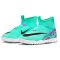NIKE Jr. Zoom Mercurial Superfly 9 Academy TF Turf Multinocken-Fußballschuhe Kinder 300 - hyper turq/fuchsia dream-black-white 33