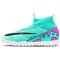 NIKE Jr. Zoom Mercurial Superfly 9 Academy TF Turf Multinocken-Fußballschuhe Kinder 300 - hyper turq/fuchsia dream-black-white 33