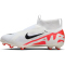 NIKE Jr. Zoom Mercurial Superfly 9 Pro FG Firm-Ground Fu&szlig;ballschuhe Kinder 600 - bright crimson/white-black 35