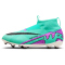 NIKE Jr. Zoom Mercurial Superfly 9 Pro FG Firm-Ground Fußballschuhe Kinder 300 - hyper turq/fuchsia dream-black-white 35.5