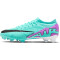 NIKE Mercurial Zoom Vapor 15 Pro FG Firm-Ground Fußballschuhe Herren 300 - hyper turq/fuchsia dream-black-white 45.5