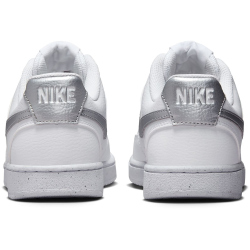 NIKE Court Vision Next Nature Low-Top Sneaker Damen 108 - white/metallic silver-white 35.5