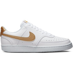NIKE Court Vision Next Nature Low-Top Sneaker Damen 105 - white/metallic gold-white 35.5