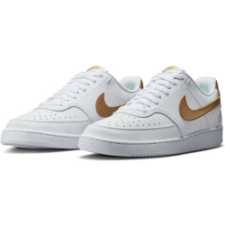 NIKE Court Vision Low-Top Sneaker Damen 105 - white/metallic gold-white 40.5