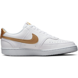NIKE Court Vision Low-Top Sneaker Damen 105 - white/metallic gold-white 40.5
