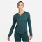 NIKE Dri-FIT One Standard Fit langarm Top Damen 328 - deep jungle/white S