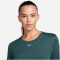 NIKE Dri-FIT One Standard Fit langarm Top Damen 328 - deep jungle/white S