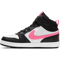 NIKE Court Borough Mid 2 Sneaker Kinder 005 - black/sunset pulse-white 28