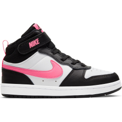 NIKE Court Borough Mid 2 Sneaker Kinder 005 - black/sunset pulse-white 33.5