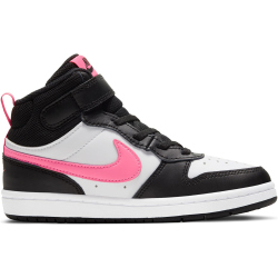 NIKE Court Borough Mid 2 Sneaker Kinder 005 - black/sunset pulse-white 33.5