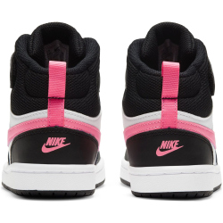 NIKE Court Borough Mid 2 Sneaker Kinder 005 - black/sunset pulse-white 33.5