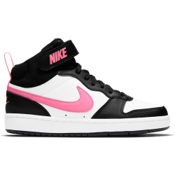 NIKE Court Borough Mid 2 Sneaker Kinder 005 - black/sunset pulse-white 35.5