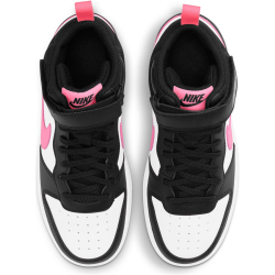 NIKE Court Borough Mid 2 Sneaker Kinder 005 - black/sunset pulse-white 35.5