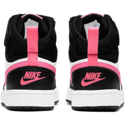 NIKE Court Borough Mid 2 Sneaker Kinder 005 - black/sunset pulse-white 35.5