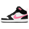 NIKE Court Borough Mid 2 Sneaker Kinder 005 - black/sunset pulse-white 35.5