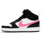 NIKE Court Borough Mid 2 Sneaker Kinder 005 - black/sunset pulse-white 35.5