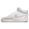 NIKE Court Vision Mid-Top Sneaker Damen 106 - summit white/lt orewood brn-white 35.5