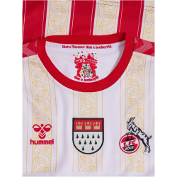 hummel 1. FC K&ouml;ln Karneval Trikot 2023/24 Kinder 9402 - white/true red 116
