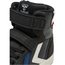 hummel Slimmer Stadil Leather High Sneaker Kinder 2431 - black/blue 30