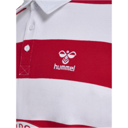 hummel DBU D&auml;nemark gestreiftes Rugby Fan-Shirt 2024 3681 - tango red/white S