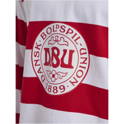 hummel DBU D&auml;nemark gestreiftes Rugby Fan-Shirt 2024 3681 - tango red/white S