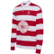 hummel DBU D&auml;nemark gestreiftes Rugby Fan-Shirt 2024 3681 - tango red/white S